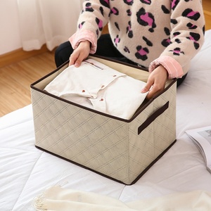 Household Items Pattern Cotton Schubladen Organizer Foldable Cube Storage Box Lid