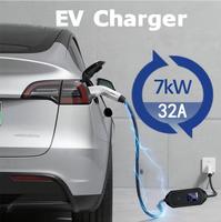 Nouvelle station de recharge murale pour véhicules électriques Eway EW Gem Series 7kW Type 2 AC avec écran LCD 2,8 pouces IP65, garantie de 18 mois pour usage domestique