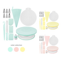 Ensemble de plateau tournant pour gâteau en plastique, outils de décoration de gâteaux rotatifs, kit de décoration de desserts, embout de pâtisserie, spatule à crème
