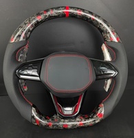 Volant personnalisé en fibre de carbone forgée et cuir pour VW Golf 7/8 MK7/MK8 GTI R pour Passat