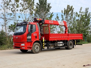 شاحنة رافعة FAW 220HP SANY 8 طن رافعة محمولة على شاحنة ذراع الرافعة شاحنة مناولة هيدروليكية مستعملة جديدة