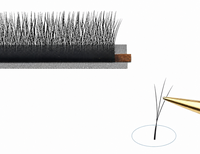Faux cils en bande noirs 3D en velours dense à petites fleurs, faits à la main, sans cruauté animale, effet vaporeux et volumineux, pour maquillage quotidien, fêtes et scène