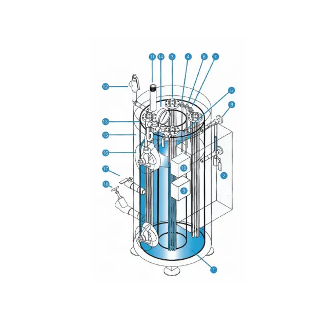 LDR-R serie verticale caldaia elettrica ad acqua calda efficiente affidabile soluzione di riscaldamento a bassa pressione per uso industriale casa Hotel