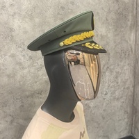 Casquette d'uniforme de capitaine, casquette de costume réglable pour adulte avec emblème, accessoire pour spectacle sur scène