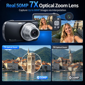 Cámara Digital Compacta Portátil DC417X con Zoom Óptico 7X, Cámara Dual, Resolución <span class=keywords><strong>8K</strong></span> y 88MP, Pantalla Táctil, EIS de 5 Ejes, WIFI, para Vlogging - Product Image 2