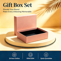 Boîte cadeau de luxe avec couvercle et base rigides en rose mat, logo personnalisé, doublure en velours noir pour l'emballage de bijoux et de cosmétiques