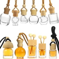 Bouteille en verre vide de 5ml, 6ml, 8ml, 10ml, 11ml, 12ml pour diffuseur de parfum suspendu pour voiture, décoration d'aromathérapie automobile