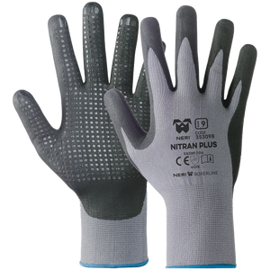 Guante punteado negro 'Nitral Plus' de tamaño profesional 10 para herramienta de torneado - Product Image 1