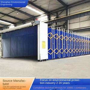 Cabina de pulverización telescópica móvil Industrial grande eléctrica de doble vía plegable sala de molienda seco húmedo de doble uso sin polvo LED Axial - Product Image 4