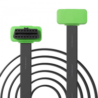كابل تمديد OBD 2 أصلي بـ 16 سنًا ذكر وأنثى للسيارات، متوافق مع أجهزة VXDIAG VCX SE وLAUNCH X431 الرئيسية، موصل OBD 2 إلكتروني