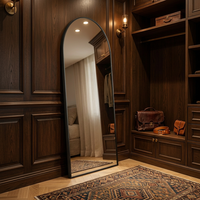 Miroirs décoratifs de luxe modernes pour la maison, grande taille, arche esthétique, décoration de chambre, miroir pleine longueur encadré en métal pour hôtels - Vente en gros directe usine
