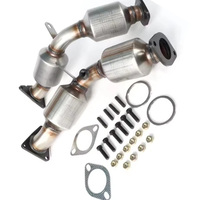 Convertisseur catalytique universel pour moteurs 1.0L 1.5L 1.8L, haut débit, Euro 4, en acier inoxydable, système d'échappement rond filé
