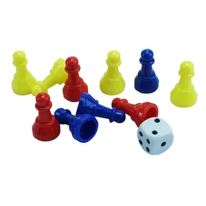 Wholesale custom colored plastic building game pawns part any pantone color are accepted for board game