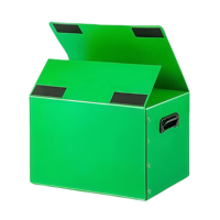 Bacs de rangement pliables en PP écologiques personnalisés, caisses en plastique empilables recyclables, organisation, couleur et taille personnalisées, antistatiques