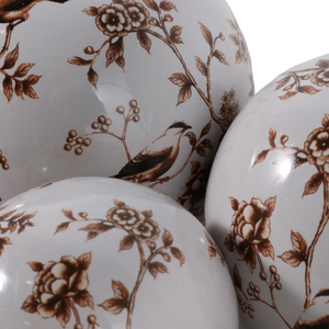 Sfere decorative in ceramica Birds And Blooms Orbs per la casa, il bagno, l'ufficio, il soggiorno, la decorazione delle mensole - Product Image 5
