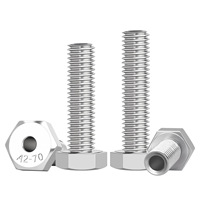 Vis hexagonales en acier inoxydable M4-M33 DIN933, filetage UNC, finition passivée, classe 10, lot varié de vis à tête hexagonale M5 M6 M8 M10 M12