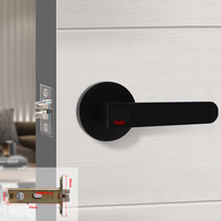 Système de verrouillage de porte intérieure moderne de luxe avec poignée de sécurité en alliage de zinc pour l'intérieur de la maison ou de la chambre à coucher