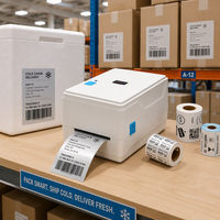 Printer Label Transfer Termal Langsung dari Pabrik untuk Elektronik, Pelat Nama Medis, Barcode, Tahan Panas, Anti Sobek