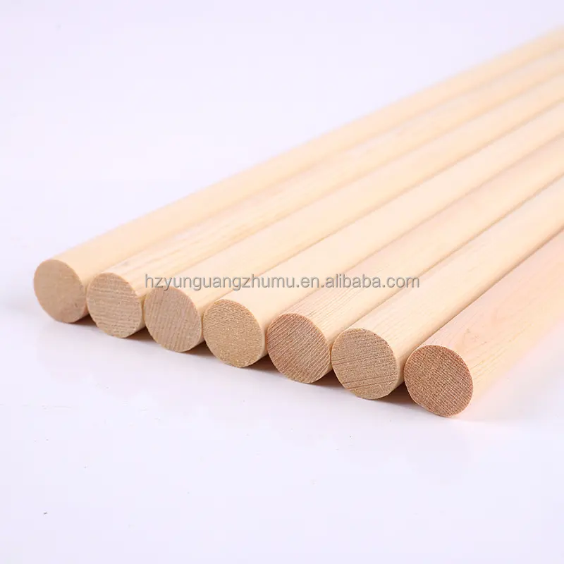 New arrivals crafting Ideas high quality decorative balsa natural unfinished round wood sticks natural wooden broom handle