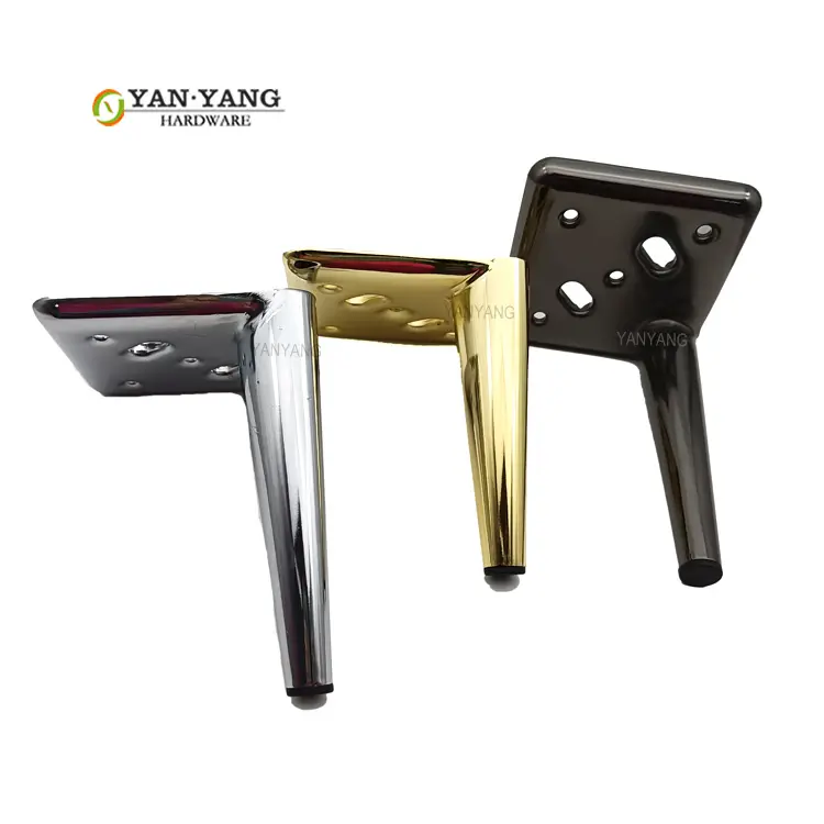 Yanyang nhà máy trang trí 150mm vàng 6inch Kim loại chân bàn phụ kiện nội thất chân cho sofa