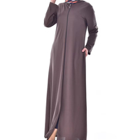 Ensemble de robe Abaya pour femmes musulmanes élégante et modeste de haute qualité, Abaya ouverte brodée à la main, couleur unie dessinée à la main