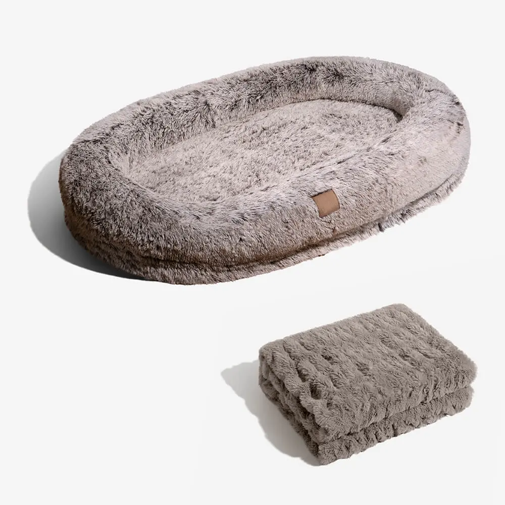 100% RPET Fabric/Non-slip botfom Dog Bed - Durable Raised Wooden Pet Bed Frame for Small, Medium and Large Dogs and Cats