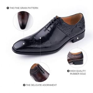 Zapatos de Cuero Formales de Negocios para Hombre, Zapatos de Vestir Hechos a Mano de Lujo para Boda, Oficina, Transpirables, para Primavera, Verano y Otoño - Product Image 4