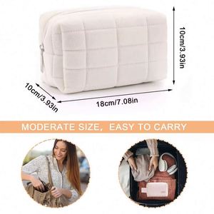 Free Sample Customized Makeup Cosmetic Bag Aesthetic Accessories <b>Make</b> <b>Up</b> Purse Bag Small Quilted <b>Pouch</b> cosmetic bags - Product Image 4