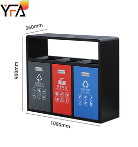 Ngoài Trời Thương Mại Gỗ Và Kim Loại Thùng Rác Có Thể Cho Thành Phố Đường Phố Và Công Viên 4 Trong <span class=keywords><strong>1</strong></span> Đường Phố Rác Bin Công Cộng Tái Chế Bin - Product Image 3