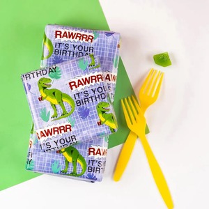 Custom Eco-Friendly Dinosaur Birthday Gift <b>Wrap</b> <b>Paper</b> <b>Roll</b> Double-Sided Recyclable Art <b>Paper</b> 100GSM Coated Digital Printing - Product Image 2