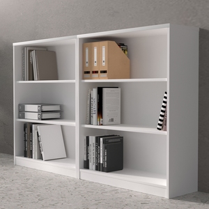 Estantería de madera de diseño Simple moderno para estudio en el hogar y oficina Estantería de 3-5 niveles para almacén y apartamento - Product Image 4