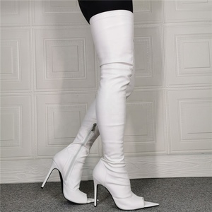 Stretchy Skintight Peep Toe Women Long Summer Autumn <b>Boots</b> Custom Wide Feet Over Knee <b>Boots</b> High Heels Shoes - Product Image 3