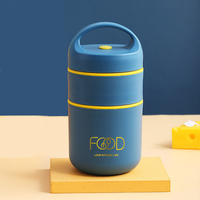 Recipiente de Almacenamiento de Alimentos Multicapa de Acero Inoxidable, Libre de BPA, Ecológico, para Cocina y Almuerzo