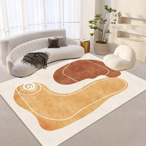 Tapis géométrique abstrait moderne simple, rectangulaire, lavable, pour salon, chambre à coucher, tapis imprimé, décoration de la maison - Product Image 1