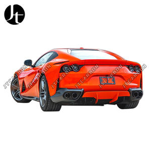 Para Ferrari 812 modificado OEM fibra de carbono seco rodeado pala frontal labio trasero falda lateral Pedal - Product Image 2