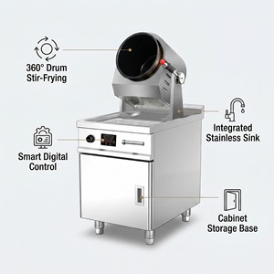 Máquina Eléctrica Comercial para Saltear Alimentos con Control de Cinco Velocidades para Distribuidores de Equipos de Cocina para Restaurantes y Cocinas en la Nube - Product Image 3