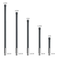 Antenne WiFi en fibre de verre omnidirectionnelle haute performance étanche pour extérieur, 35cm, 80cm, 110cm, 130cm, 150cm, avec connecteur N-Femelle