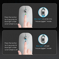 Souris vibrante d'ordinateur sans fil Bt 2.4Ghz avec jiggler intégré pour rester actif indétectable