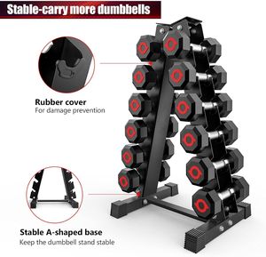מתלה דבל 6 משקל שכבה מתלה כמסגרת פלדה אימון כוח עבור תרגיל חדר כושר ביתי - Product Image 6