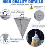 Plombs de pêche en argent durable pour la pêche en eau salée, la pêche en surf et la pêche en rivière, 1 oz à 8 oz