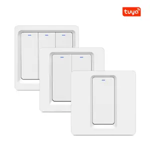 Mobile Phone Remote Control Smart Switch Panel Alexa Google Home WiFi Tuya Push Button Mechanical 1 2 3 Gang Smart Switches
