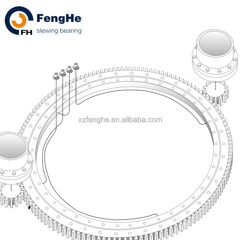 Подшипники для экскаватора, высокоточные поворотные подшипники, приводы и шестерни