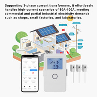 Compteur d'énergie intelligent Tuya Wifi/Zigbee avec écran LCD, surveillance bidirectionnelle de la production et de la consommation d'énergie, contrôle