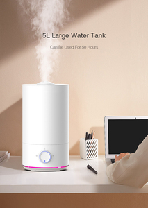 RUNAL Kc 쿨 미스트 메이커 대용량 초음파 가습기 가정용 컬러풀 나이트 라이트 포함 - Product Image 2