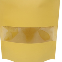 Sachet Doypack JIJID avec fenêtre, imprimé sur mesure, en papier kraft écologique, avec fermeture éclair, pour l'emballage alimentaire (snacks, café, cadeaux)