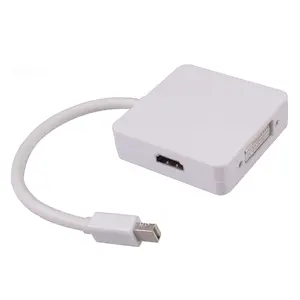 Adaptateur 3 en 1 Mini DP vers HDMI, VGA, DVI, Hub, haute qualité, lot de