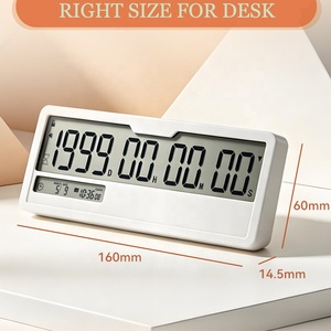 J&R Compteur numérique magnétique à grand écran pour suivi du temps et de <span class=keywords><strong>la</strong></span> date, avec fonction de minuterie et horloge, jusqu'à 2000 jours - Product Image 3
