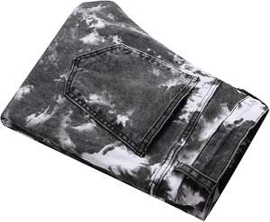 Jeans imprimés décontractés à la mode pour hommes, pantalons de jogging skinny extensibles, imprimés sur mesure - Product Image 5