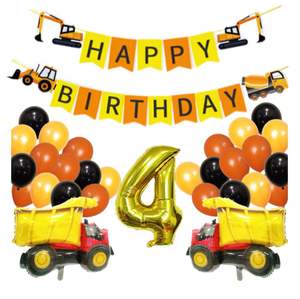 Forniture per feste di compleanno di costruzione forniture per feste di compleanno di camion di costruzione di 3 anni per decorazioni per il 3 ° compleanno dei ragazzi - Product Image 4