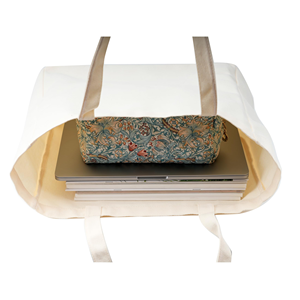 Bolsa de tela de algodón de gran capacidad con bordado de logotipo personalizado, bolsa de lona grande natural - Product Image 5